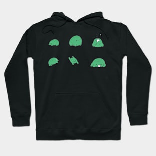 Round frog boy stickers Hoodie